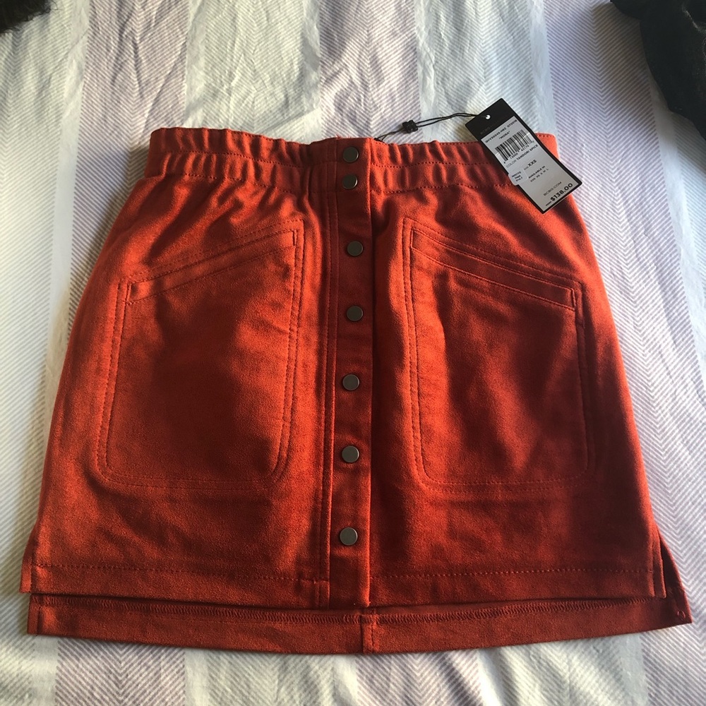 Bcbg suede skirt
